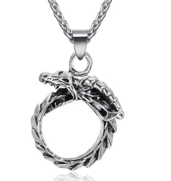 Asgard Crafted Circular Horn Rune Pendant Chain [product_type] Dan Paige Digital dvn6ke-1j.myshopify.com Jormungand Jormungand  