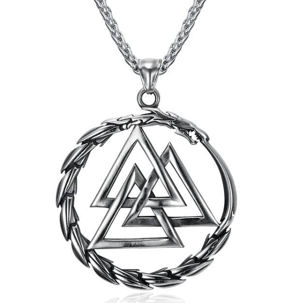 Asgard Crafted Circular Horn Rune Pendant Chain [product_type] Dan Paige Digital dvn6ke-1j.myshopify.com 