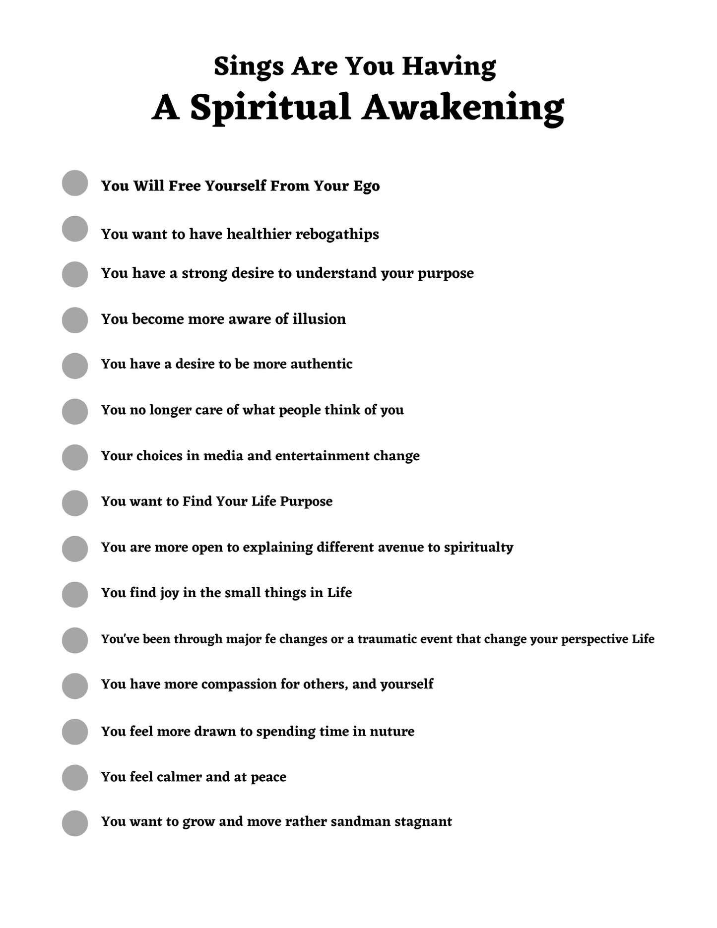 Spiritual awakening planner