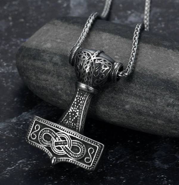 Asgard Crafted Circular Horn Rune Pendant Chain [product_type] Dan Paige Digital dvn6ke-1j.myshopify.com Chunky Mjolnir Chunky Mjolnir  