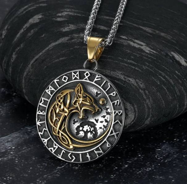 Asgard Crafted Circular Horn Rune Pendant Chain [product_type] Dan Paige Digital dvn6ke-1j.myshopify.com Circular Fenrir Circular Fenrir  