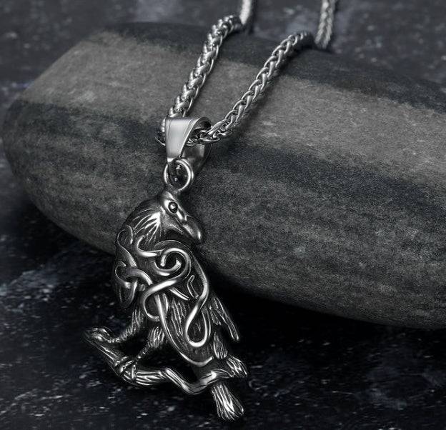 Asgard Crafted Circular Horn Rune Pendant Chain [product_type] Dan Paige Digital dvn6ke-1j.myshopify.com Raven Raven  