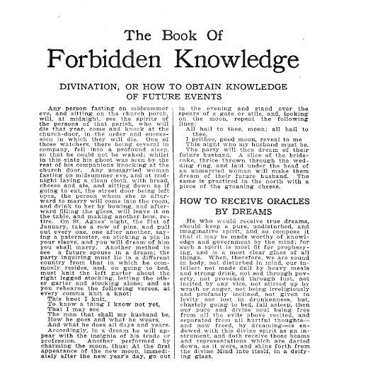 FORBIDDEN KNOWLEDGE: Black Magic, Charms, Divination, Signs, Omens - 36 page  vintage eBook PDF download, Witchcraft, Occult [product_type] My Store dvn6ke-1j.myshopify.com 